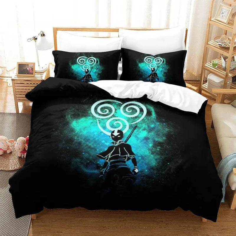 Avatar der Herr der Elemente Bettwäscheset mit 3D-Anime-Print, Mehrfarbig, Material: Mikrofaser/Polyester, B/H: 264 x 228 cm - Bild 2