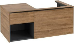 Villeroy & Boch Waschtischunterschrank Subway 3.0 in Braun Matt mit Türen und offenen Regalen, B/T/H: 100,1 x 42,25 x 51,6 cm - Bild 1