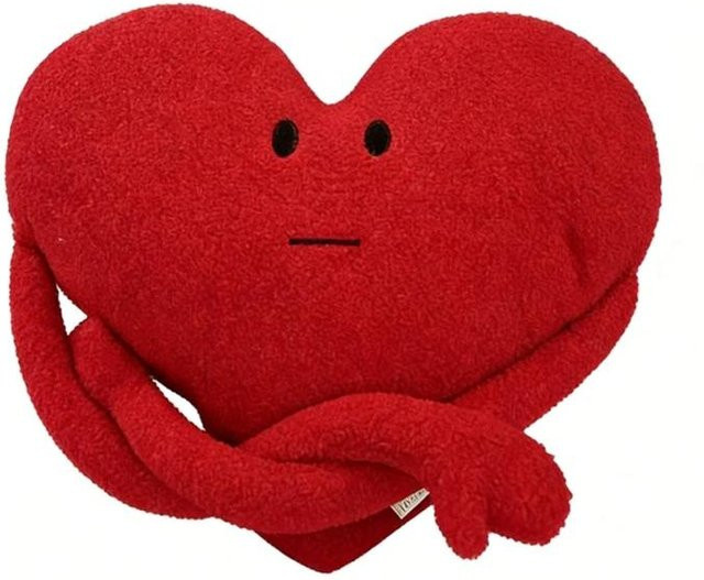 Yiran toy Rote Liebe Herz Plüschtier, Rot, 45cm - Bild 1