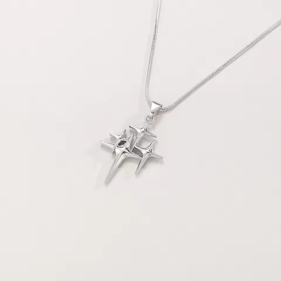 YUMEI Halskette mit Kruzifix-Anhänger, Silber, Unisex - Bild 2