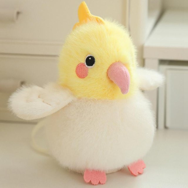 Yiran toy Mini Stehende Schulter Haustier Vogel Plüschtiere, Papagei Taube, 13cm - Bild 1