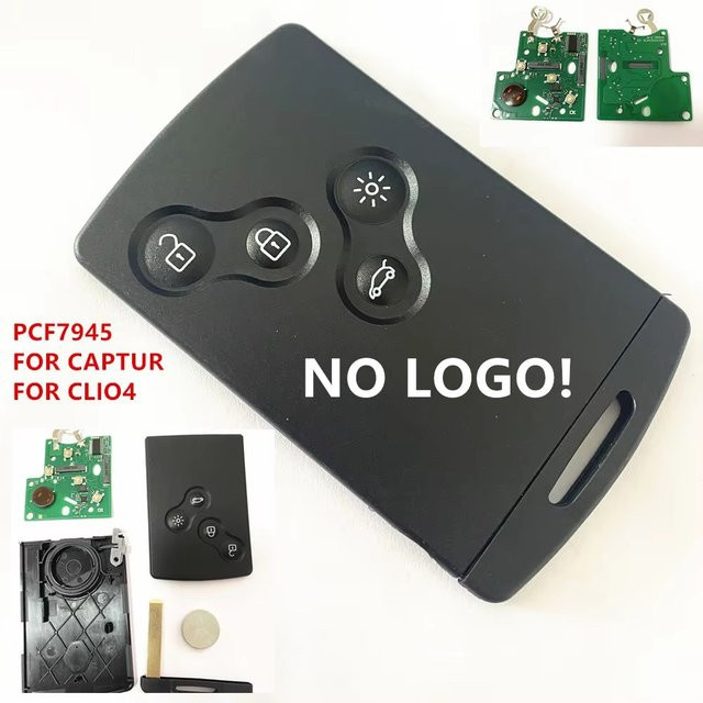 5er-Set Wilongda Smart Key Fernbedienung für Renault Clio IV und Captur, 433 MHz 4A Chip, Schwarz - Bild 1