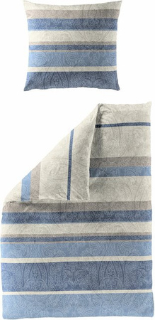 Bierbaum Biber Bettwäsche Set 6908 aus Baumwolle, Blau, B/H: 155 x 220 cm