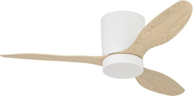 Eglo LED-Deckenventilator Baracares in Weiß-Holz mit Fernbedienung und Timer, Durchmesser: 106 cm - Bild 1