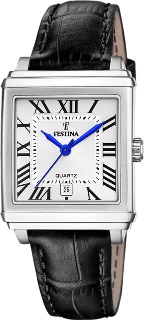 Festina Damenuhr, Quarz, Edelstahl, Eckig, 33 mm, Silber, 5 ATM - Bild 1