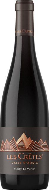 Les Crêtes Merlot Le Merle Rotwein, Valle D'Aosta, 2020, trocken, 0,75 l - Bild 1