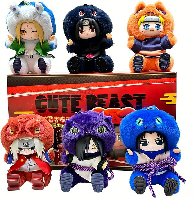 Bandai Naruto Sit-in Party Konohagakure San'in Jiraiya Orochimaru Tsunade, Plüsch-Blindbox-Spielzeuge - Bild 1