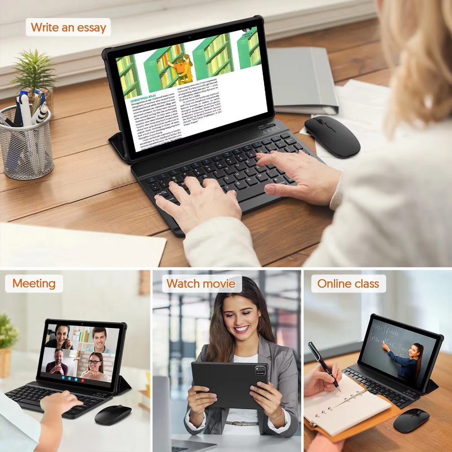 BAKEN Tablet 2026 Modell mit Android 16, 10,0 Zoll Display, 12 GB RAM, 64 GB ROM, Duale Kameras, 6.000 mAh, Blau oder Schwarz - Bild 3