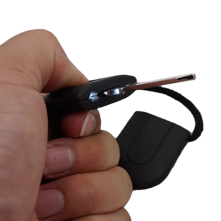 Cocolockey HU49 Uncut Blade Autoschlüsselgehäuse mit LED-Beleuchtung für VW 8V 16V 20VT TDI MK2 MK3 Golf G40 SLC VR6 G60 Schwarz ohne Logo - Bild 3