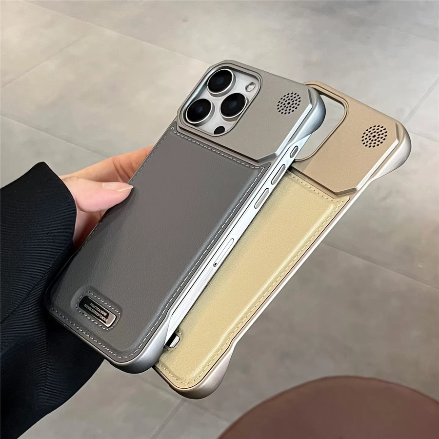 RPKKS Magnetische Lederhülle für iPhone 16 15 14 13 12 11 Pro Max mit MagSafe und Aromatherapie-Funktion in Braun - Bild 2