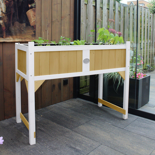 AXI Hochbeet aus Hemlockholz in Braun und Weiß mit Gartenvlies, B/T/H: 120 x 54 x 90 cm - Bild 2