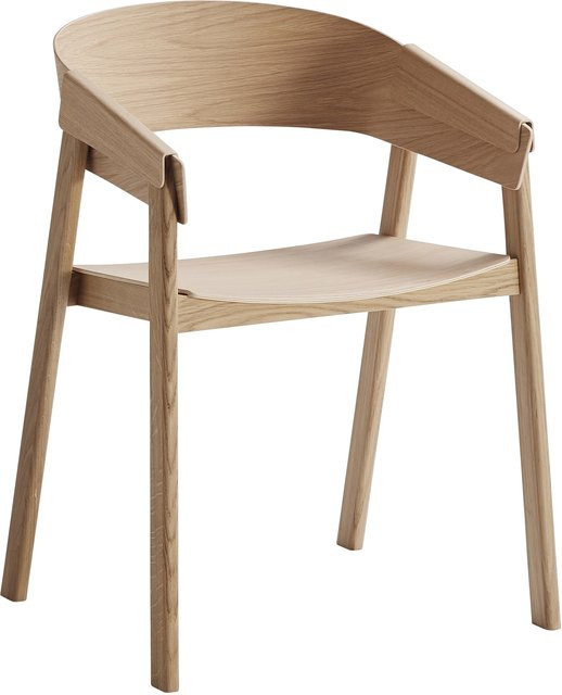 Muuto Cover Stuhl mit Armlehnen in Braun aus Holz im skandinavischen Design - Bild 1