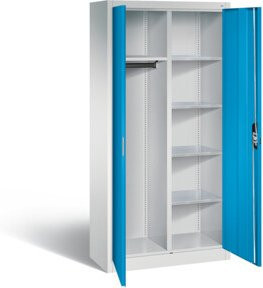 C+P Akten- und Garderobenschrank Acurado mit Scharniertüren, Front Lichtblau, Korpus Lichtgrau, H x B x T: 195,0 x 93,0 x 40,0 cm - Bild 1