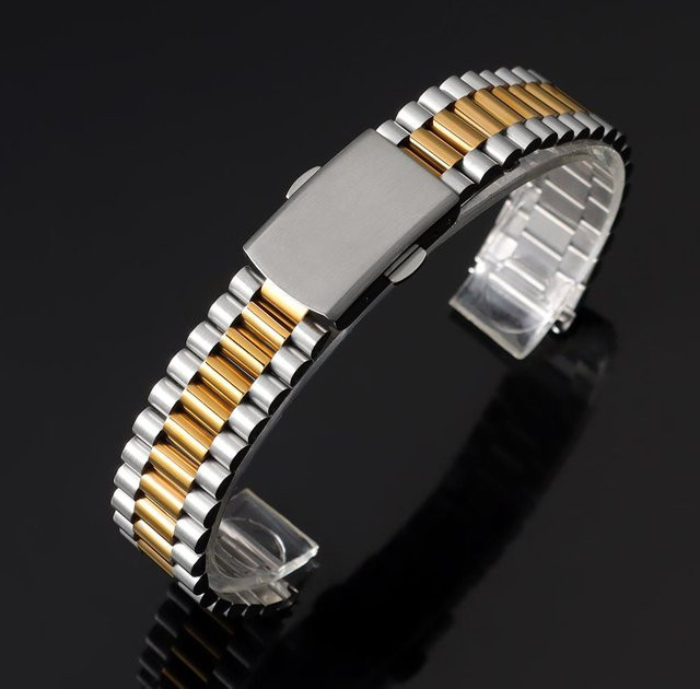 Uhrenarmband Edelstahl, Bicolor, gray, Herren Damen - Bild 1