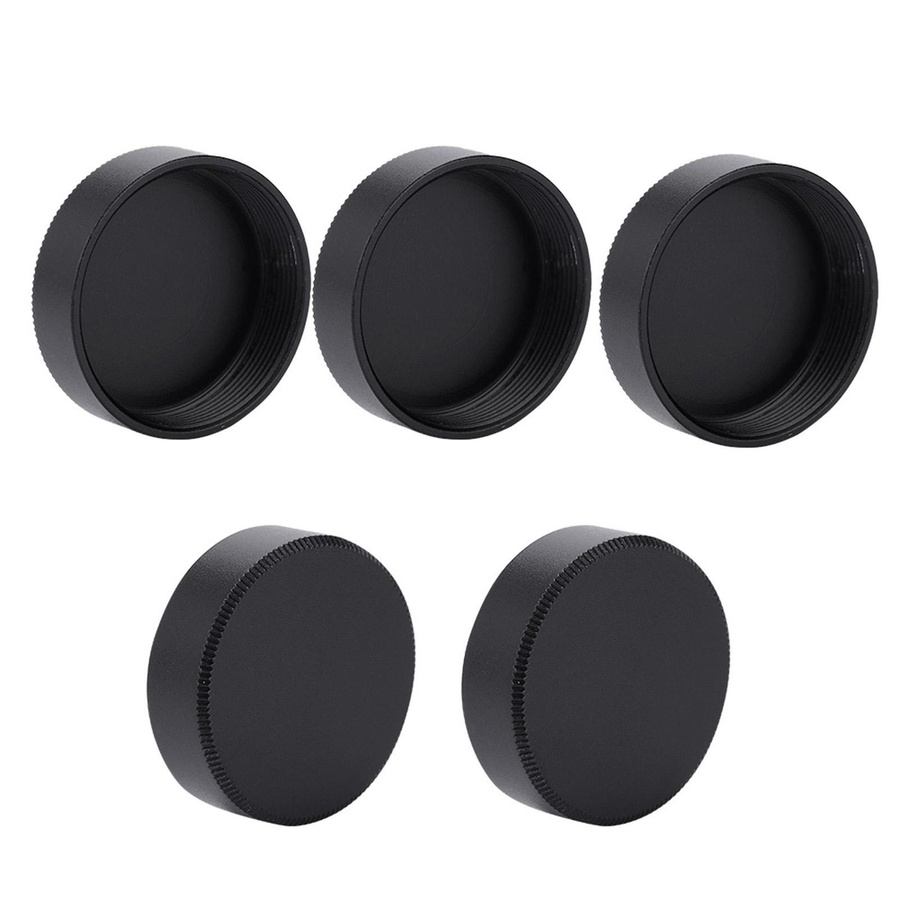 5er-Set Metall C-Mount Objektivdeckel 27mm für CCTV und TV Linsen in Schwarz - Bild 3