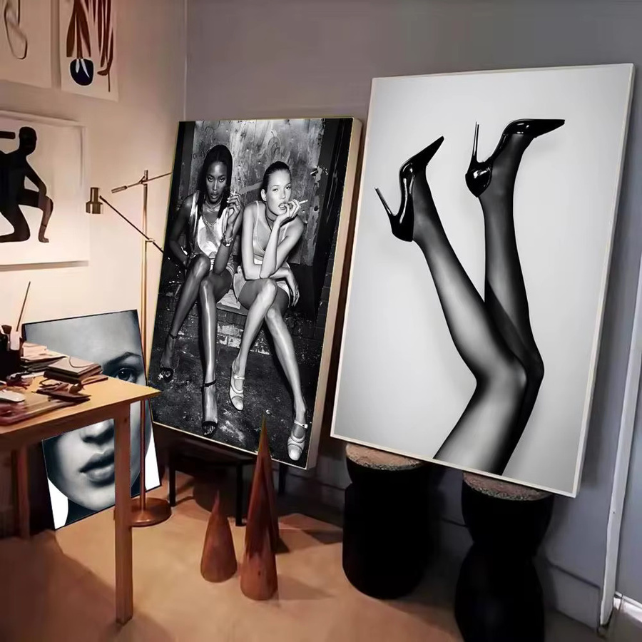 K-KateS Moderne Kunst Poster M-Moss Mode Papierdruck in Schwarz, Portrait, ohne Rahmen - Bild 4