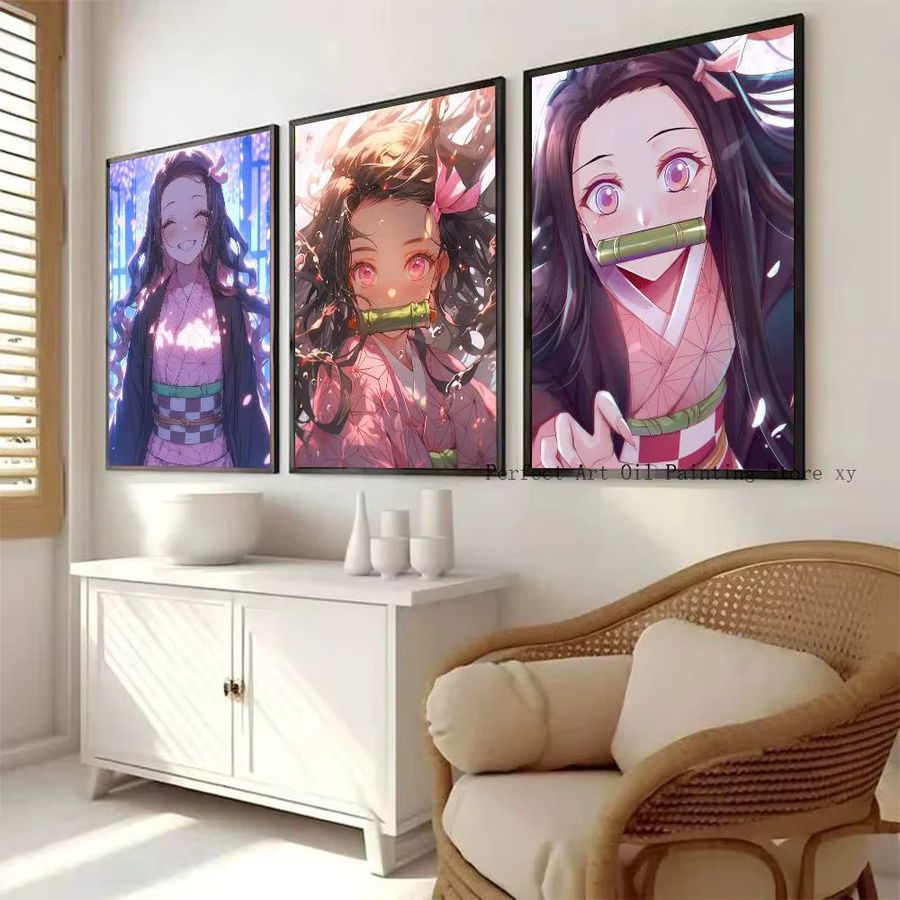 Selbstklebendes und wasserfestes N-nezuko Anime-Charaktere-Poster in Mehrfarben - Bild 3