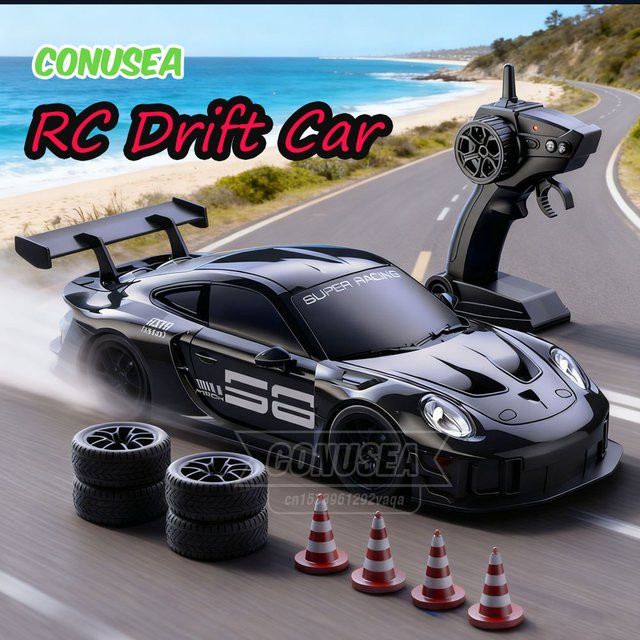 CONUSEA 4WD RC Drift Racing Auto, 1/20, ferngesteuert, Grün - Bild 1