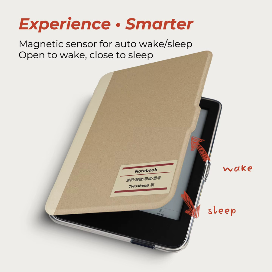 Twosheep Magnethülle für Kobo Clara BW, Clara Color und Clara 2E, 6-Zoll, transparent mit automatischer Wake-Sleep-Funktion - Bild 4