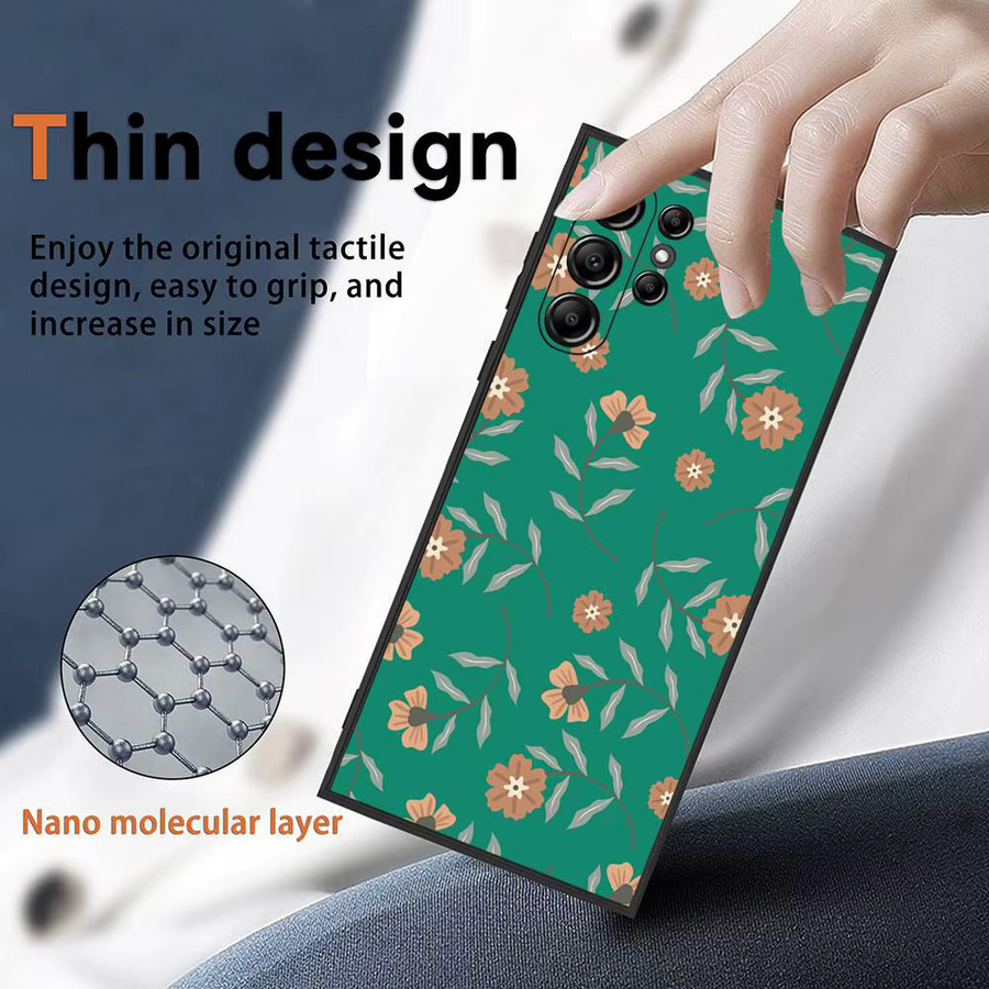 Samsung Galaxy S25 S24 S23 S22 S21 S20 Ultra Plus Schutzhülle mit Koreanischem Blumenmuster Matt Soft Cover Funda - Bild 2