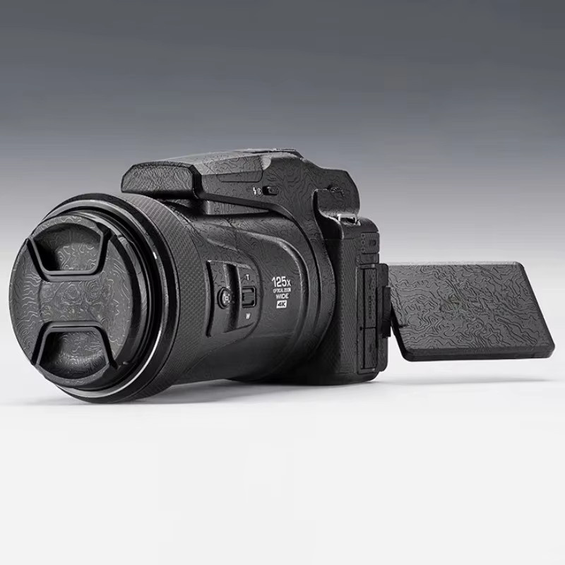 Nikon COOLPIX P1100 Kamera Aufkleber Schutzhülle in Schwarz - Bild 3