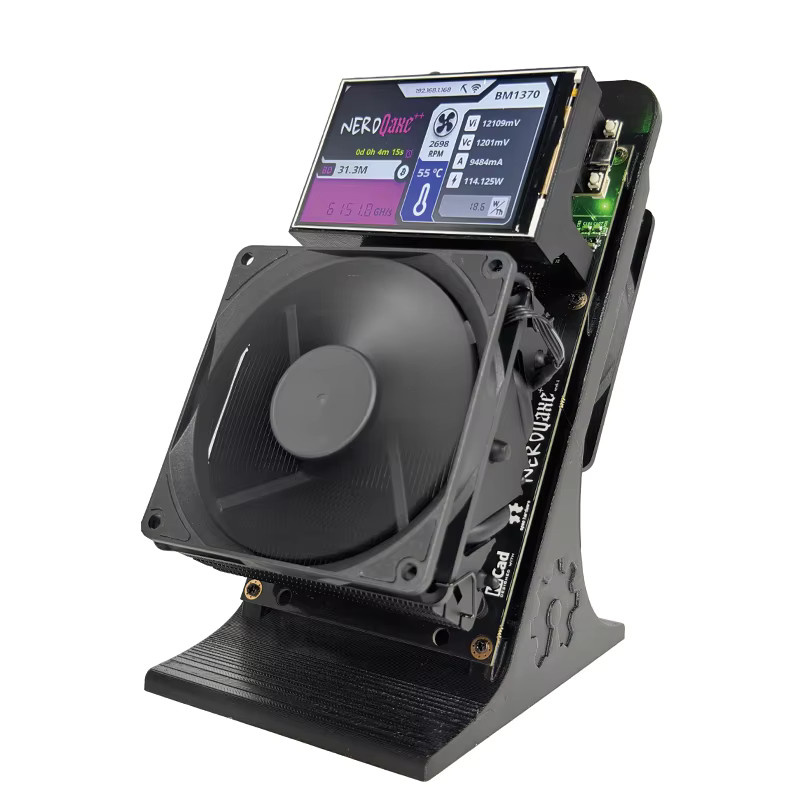 NerdQaxe++ 6T Mini-ASIC-Mining-Gerät für Zuhause, Schwarz - Bild 2