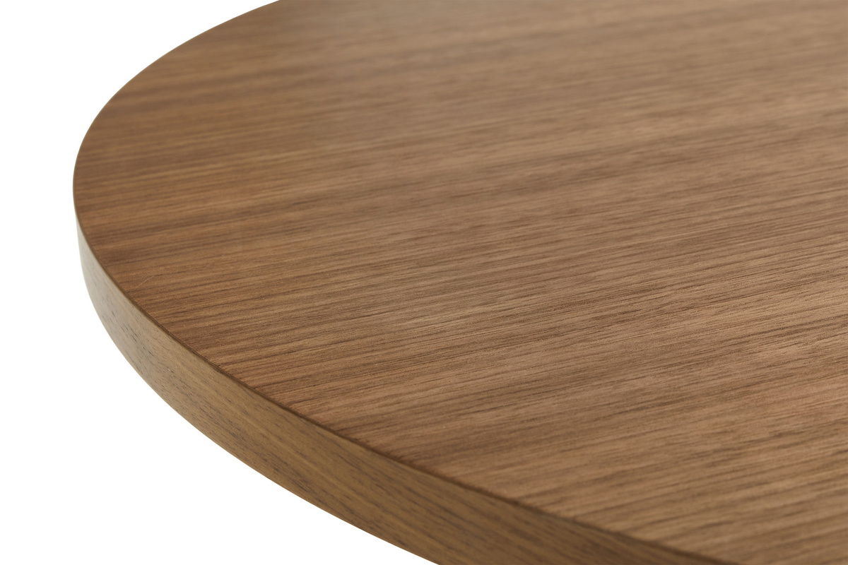 HAY Pastis Table in Braun aus lackiertem Holz, runder minimalistischer Holztisch - Bild 2