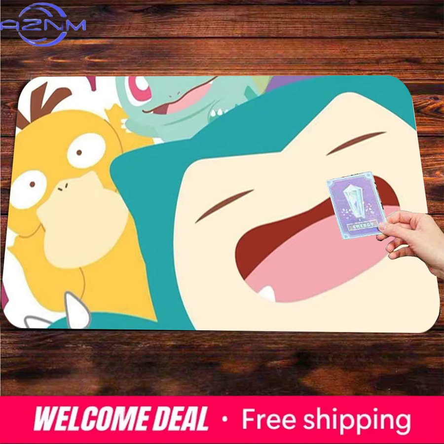 Potdemiel Gaming Mauspad Pokemon Snorlax Psyduck Große Schreibtischunterlage Mehrfarbig - Bild 2