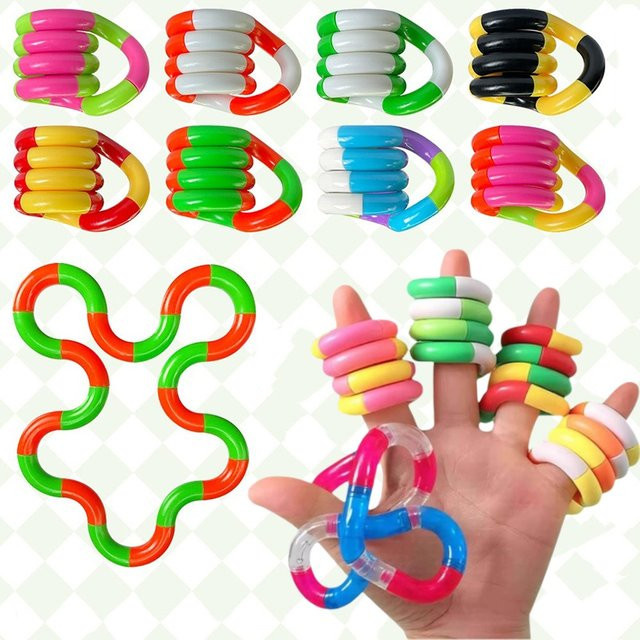 soulbao Regenbogen Kreis Verwicklung Seil Twist Zappeln Spielzeug, 2-teiliges Set - Bild 1