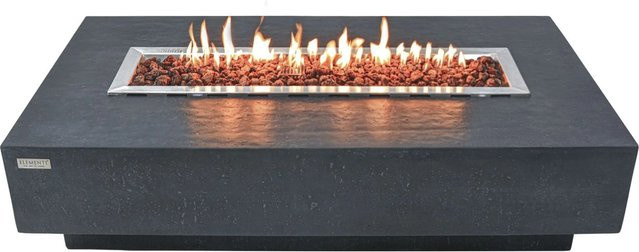 Elementi Gasfeuerstelle Vancouver in Beton-Optik aus Faserbeton, Anthrazit, B: 81 cm, T: 142 cm, H: 36 cm - Bild 6