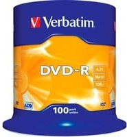 Verbatim DVD-R Spindel 100er Packung 4,7 GB 16x in Silber und Blau - Bild 1