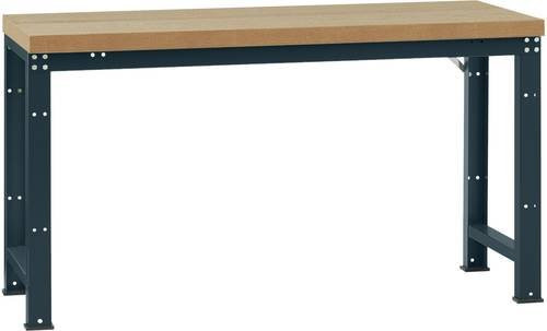 Manuflex Werkbank Profi Standard Anthrazit mit Kunststoff Tischplatte B: 125 cm, T: 70 cm, H: 200 cm - Bild 1