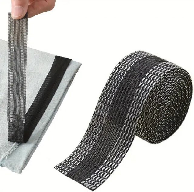 Selbstklebendes Bügelband zum Verkürzen von Hosen und Jeans in 2m Länge, Grau und Schwarz - Bild 1