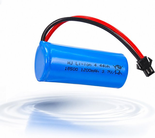 HONGXUNJIE Wiederaufladbare Lithium-Batterie 1200mAh 3,7V mit SM-2P Stecker in Blau für RC Auto, Boot, Drohne und FPV Flugzeug - Bild 1