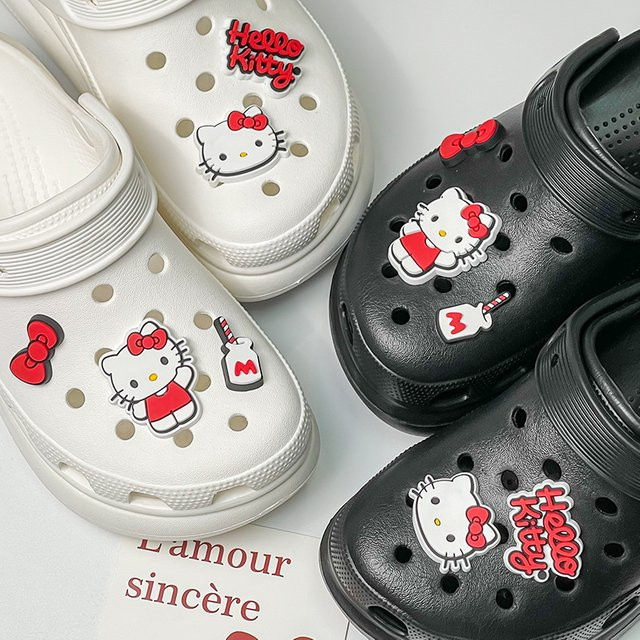 Mesuca Charms Sets, Hello Kitty Schleife, PVC, Schuhe Zubehör - Bild 1