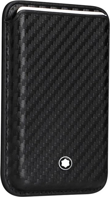 Saffiano Leder Kartenhalter mit starkem Magnet für iPhone 17 16 15 14 MagSafe kompatibel, Navy Blau und Schwarz - Bild 1