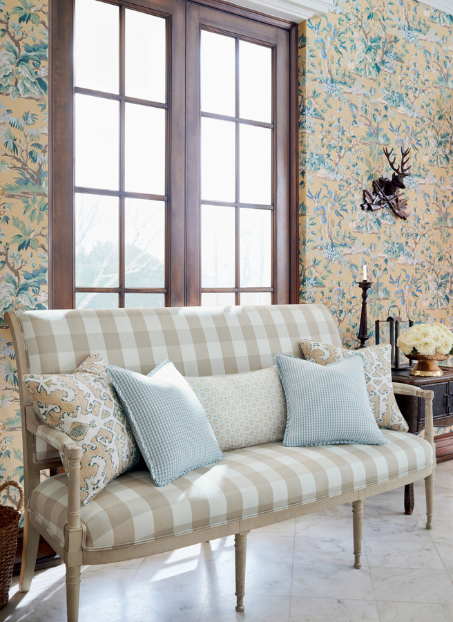 Anna French Tapete Elwood Floral Botanical in Soft Gold - Bild 1