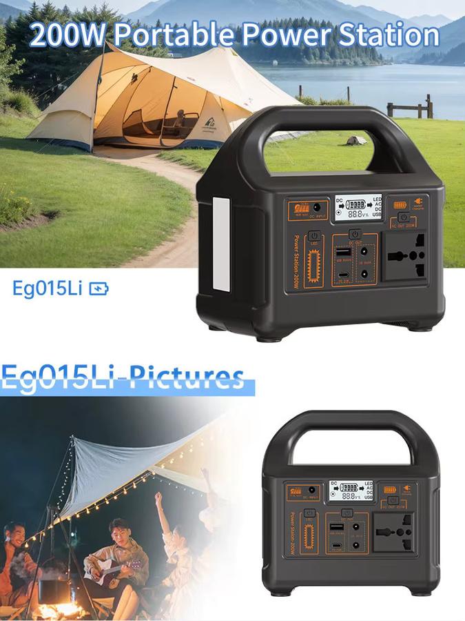 Gaiaray Tragbares Kraftwerk 200 W mit 153,6 Wh LiFePO4-Batterie, Solargenerator und Ladestation in Schwarz - Bild 7