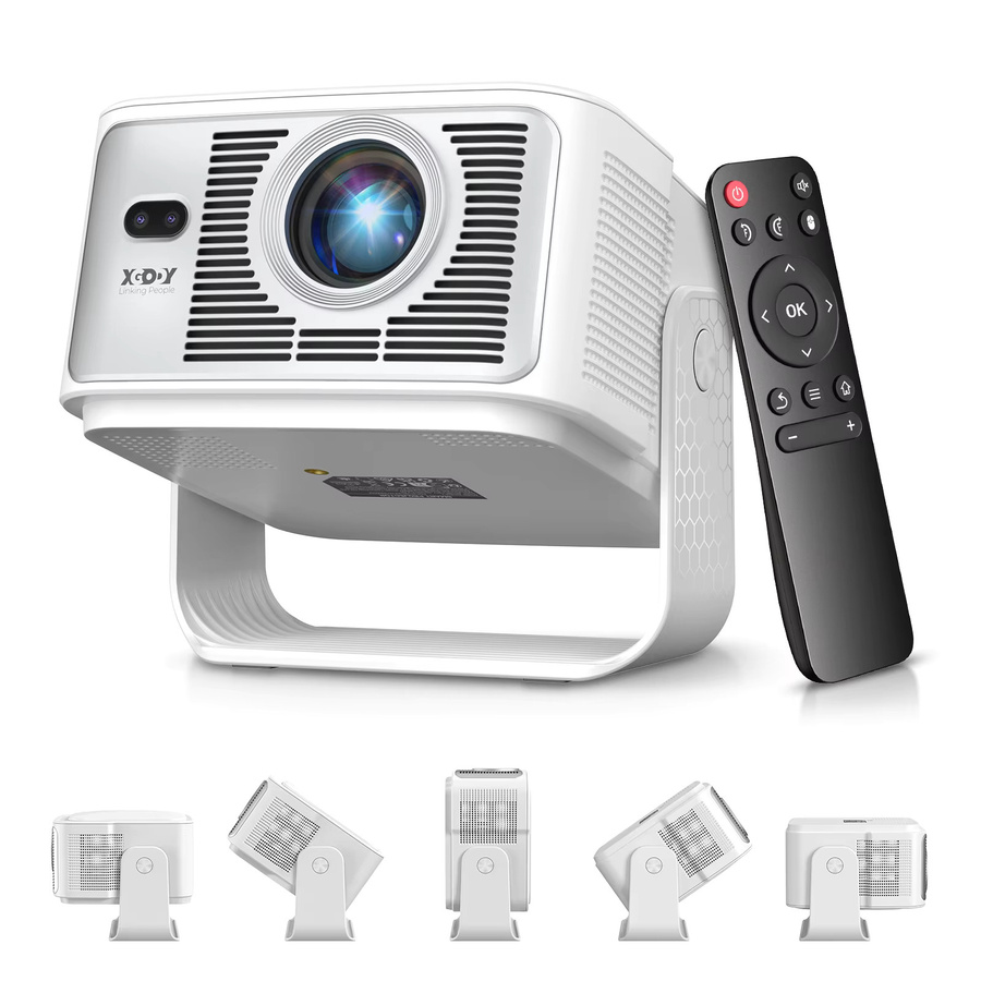 XGODY Gimbal 7 Beamer mit Android 14.0, 900 ANSI, 8K Unterstützung, 2GB RAM + 16GB Speicher, Autofokus, Keystone-Korrektur, Wifi6 und Bluetooth 5.4 in Weiß - Bild 6
