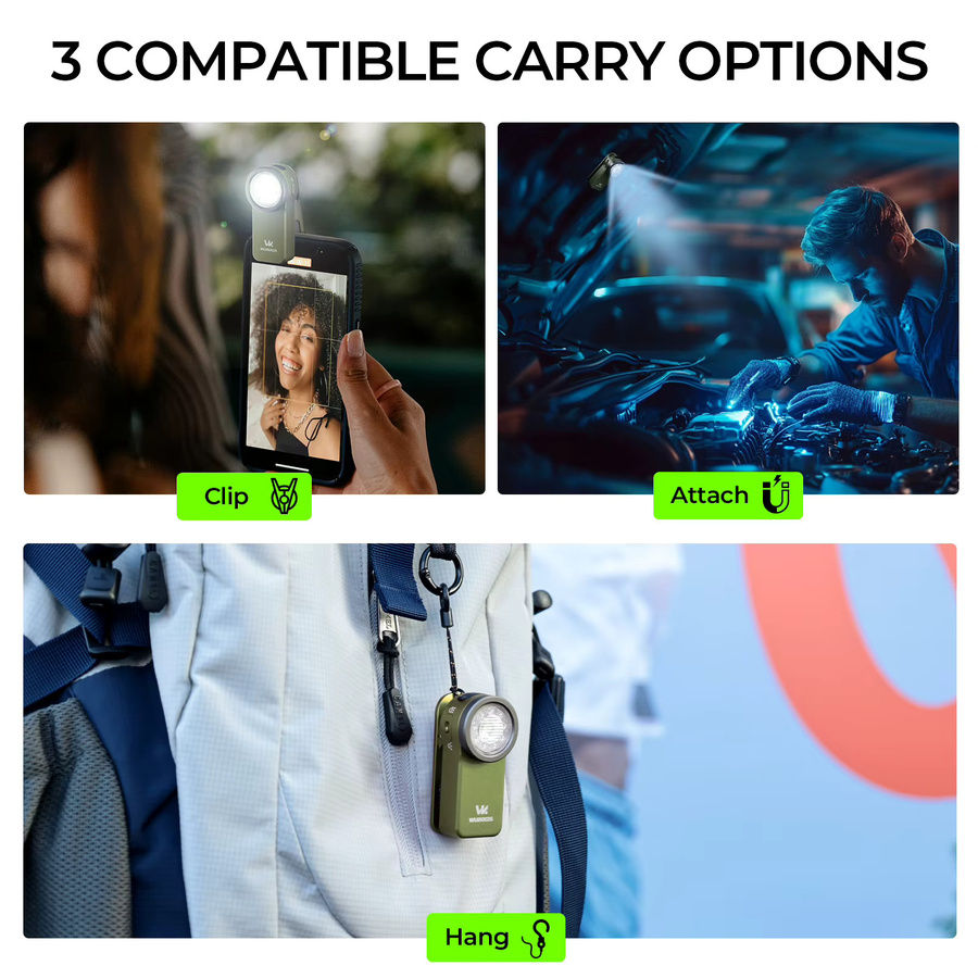 Wurkkos HD03 RGB EDC Taschenlampe mit 680 Lumen, USB-C wiederaufladbar, Spot und Flood mit Magnet-Clip und COB-Licht - Bild 5