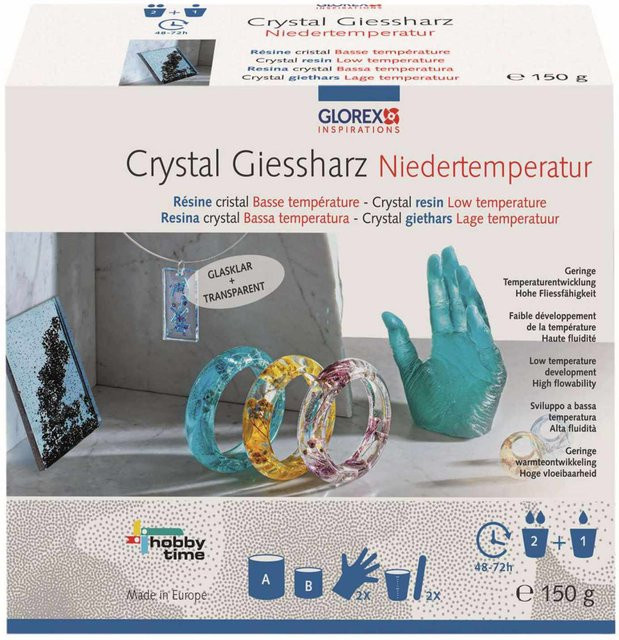 Glorex Crystal-Gießharz Niedertemperatur transparent 150 g - Bild 1