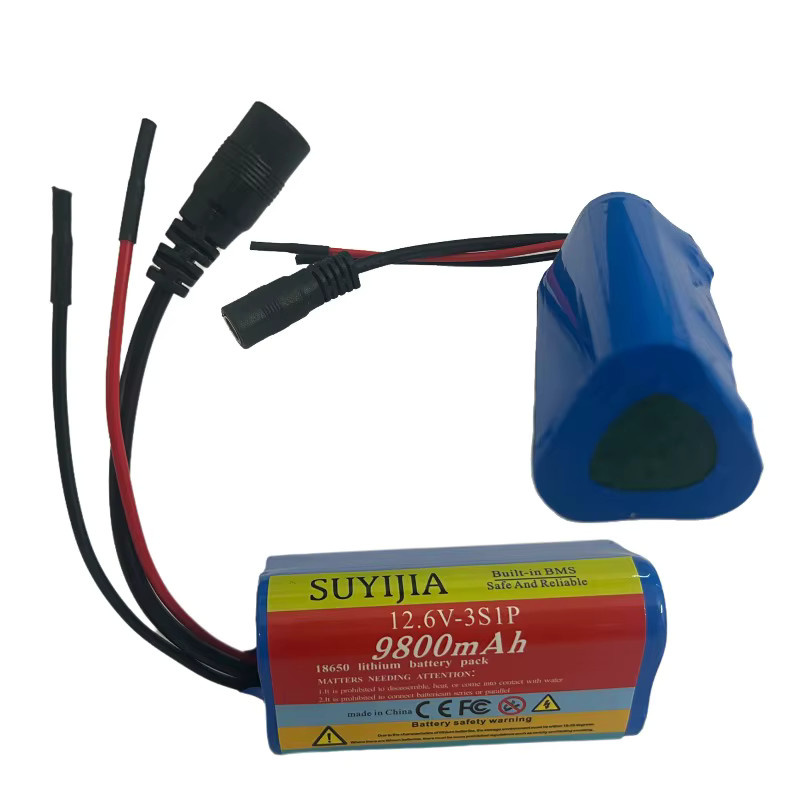 SUYIJIA 3S1P 18650 Li-Ion Akku 12 V mit 9800 mAh für CCTV-Kamera und Backup-Stromversorgung, Blau, inklusive 12,6 V Ladegerät - Bild 3