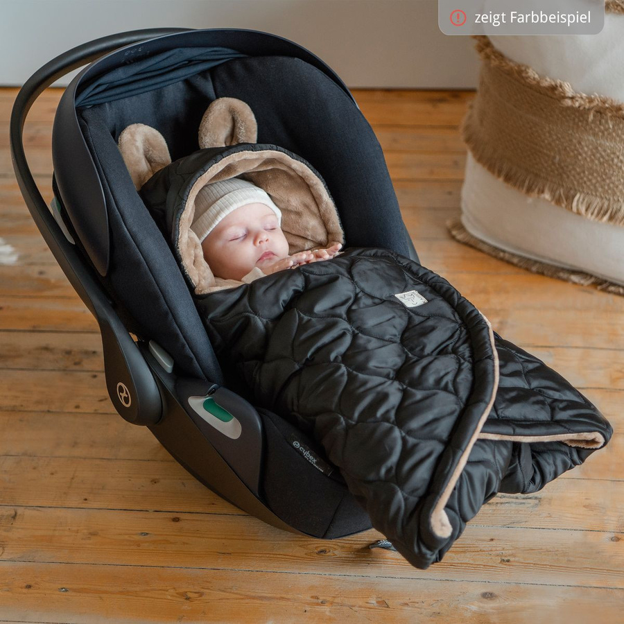 Kaiser Einschlagdecke Recy Small aus 100% recyceltem Polyester für Babyschalen in Black Grey - Bild 5