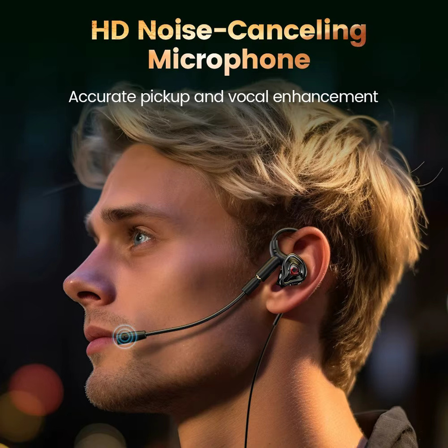 EARDECO Gaming Kopfhörer mit HD-Mikrofon, On-Ear Headset mit Bass HIFI und Noise Reduction, Schwarz, 3,5 mm Klinke - Bild 2
