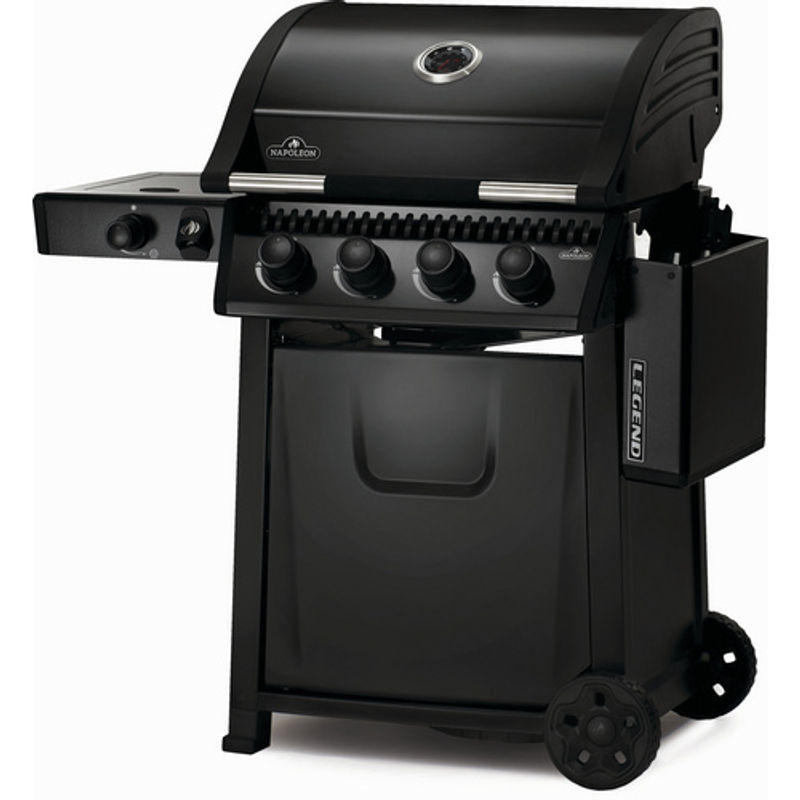 Napoleon Gasgrill Legend 425 in Schwarz mit 5 Brennern, Seitenbrenner, Thermometer und Unterwagen - Bild 3
