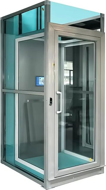EXW Moderner getriebeloser Traktions-Heimlift in Silber mit PVC-Bodenbelag für dreistöckige Wohnvillen - Bild 1