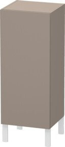 Duravit L-Cube individual Halbhochschrank mit Glastüren in Basalt Matt, Wandmontage, Tür links - Bild 1