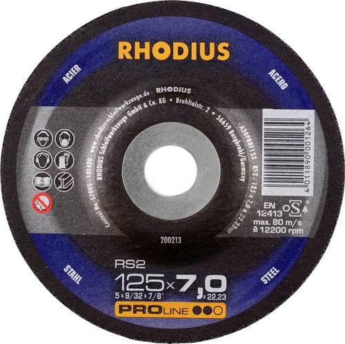 Rhodius RS2 X-LOCK Schruppscheibe für Stahl, Schwarz, 10 Stück - Bild 1