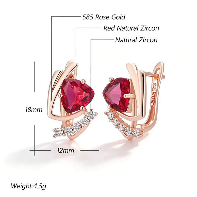 Kinel Ohrringe, 585 Gold, Roségold, Zirkonia, Damen - Bild 2