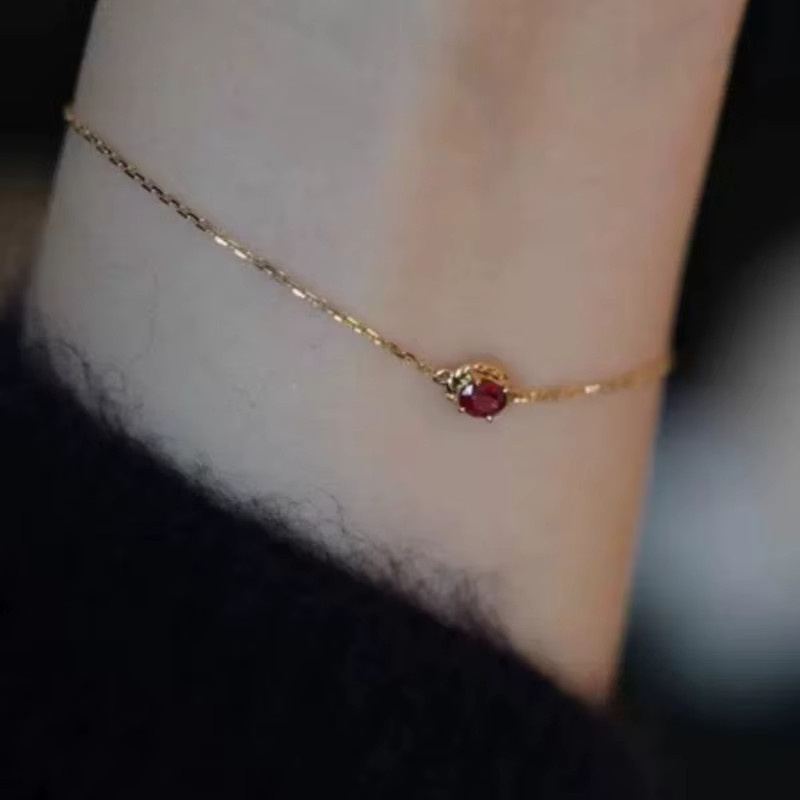 SoHot Charm-Armband 925 Silber, roter Zirkonia, Damen - Bild 2
